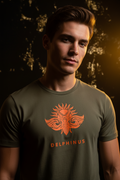 T-shirt L'Instinct DELPHINUS — Kaki & Logo Orange — Homme jeune