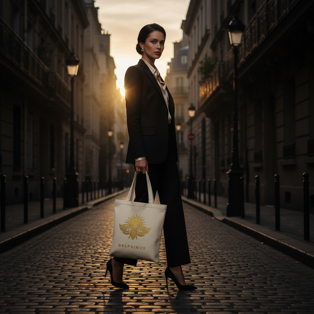 Femme élégante rue parisienne Le Bohème DELPHINUS — porté avec légèreté par une femme élégante dans les rues de Paris. Un sac qui accompagne chaque instant avec caractère.